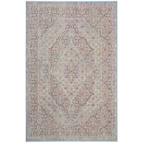 Safavieh 8 x 10 ft. Provance Machine-Made Rectangle Rug Blue & Yellow - PRV148M-8
