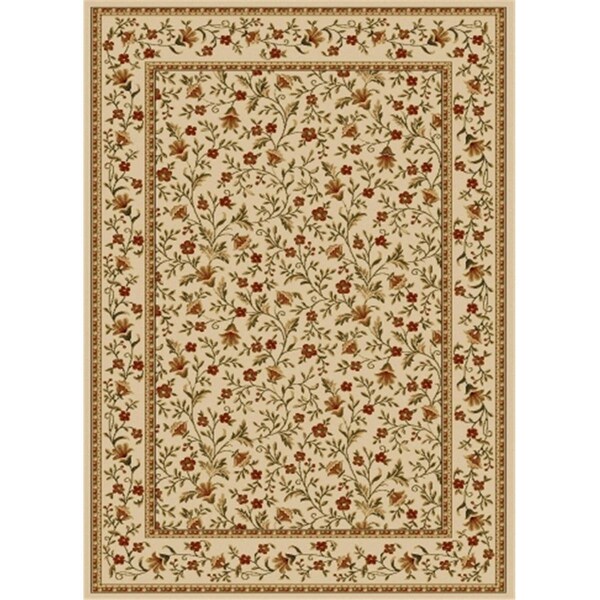 Auric 1593-1145-IVORY Como Rectangular Ivory Traditional Italy Area Rug, 5 ft. 3 in. W x 5 ft. 3 in. H - AU2483157