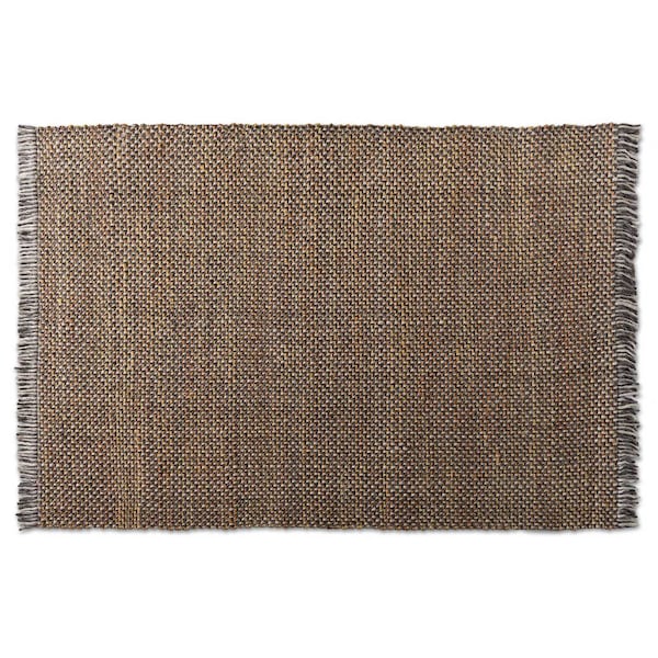 Baxton Studio Nurten Modern and Contemporary Orange and Grey Handwoven Hemp Blend Area Rug - 188-11838-ZORO