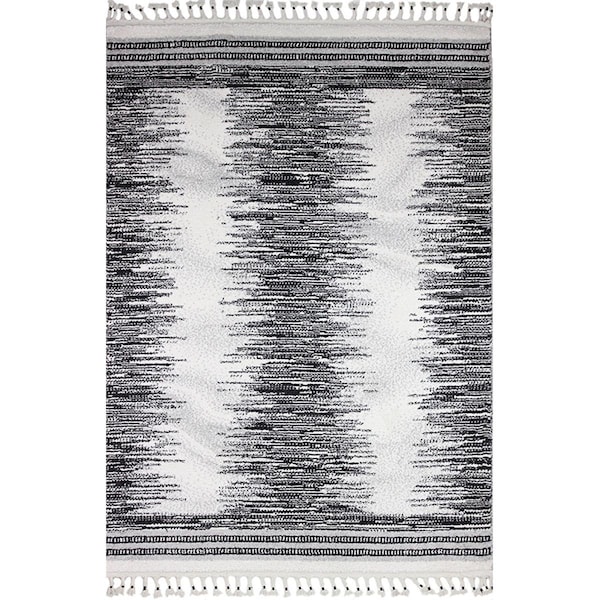 Bashian 8 ft. 6 in. x 11 ft. 6 in. Navajo Collection Polyester & Polypropylene Pwr Loom Area Rug Ivy/Blk - N114-IVBK-9X12-NAV101