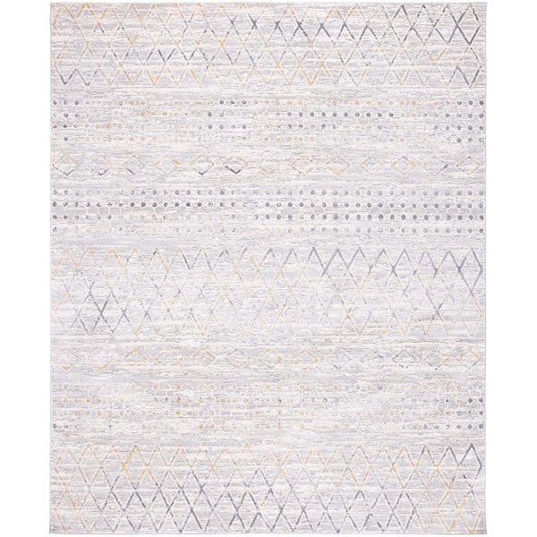Safavieh 6 ft. 7 in. x 6 ft. 7 in. Lagoon 500 Contemporary Square Rug Gray & Gold - LGN519F-7SQ