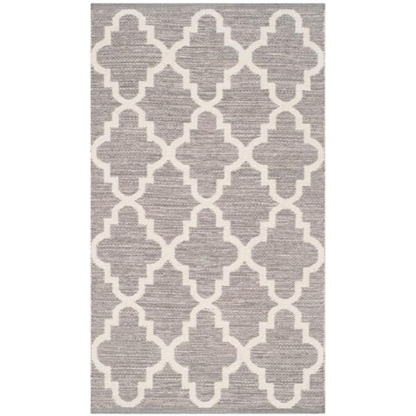 Safavieh Montauk Hand Woven Runner Rug- Grey - Ivory- 2 ft. 3 in. x 7 ft. - MTK810A-27