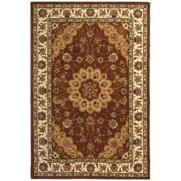 Safavieh 2 ft. 3 in. x 12 ft. Runner Traditional Traditions Tan and Ivory Hand Tufted Rug - TD610D-212