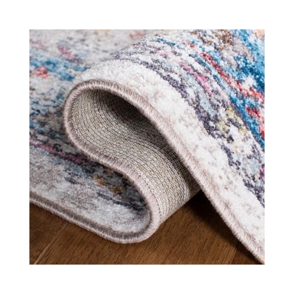 Safavieh 2 ft. 3 in. x 10 ft. Bristol Rectangle Power-Loomed Rug Light Gray & Blue - BTL343A-210