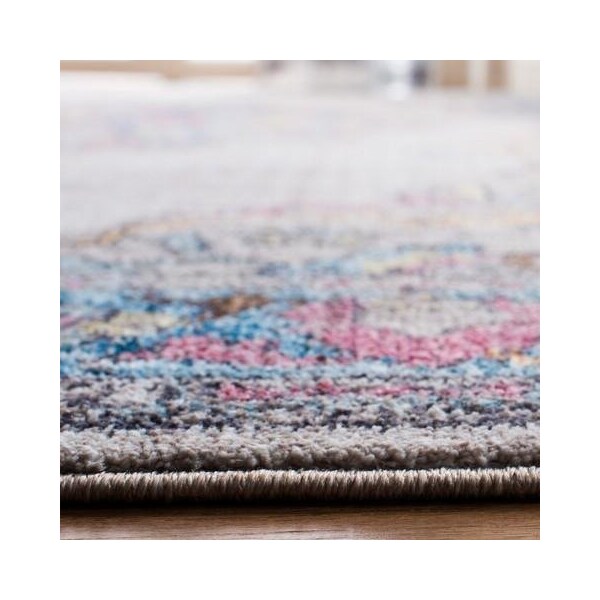 Safavieh 2 ft. 3 in. x 10 ft. Bristol Rectangle Power-Loomed Rug Light Gray & Blue - BTL343A-210