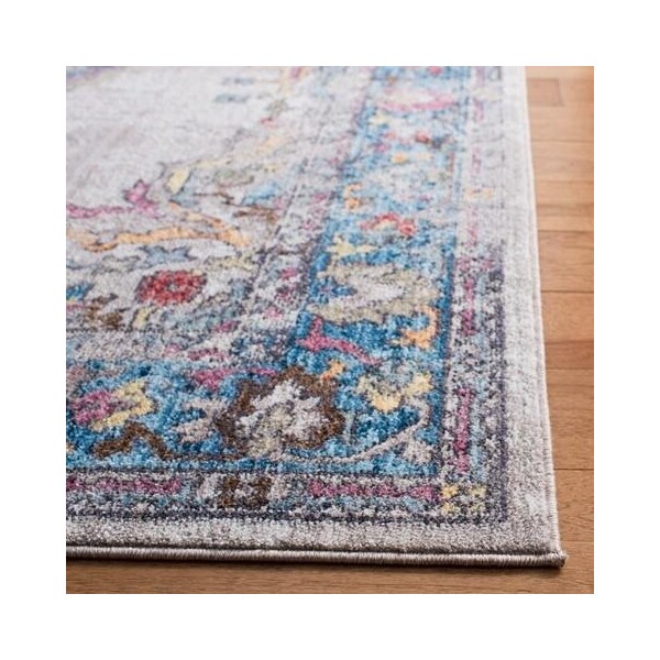 Safavieh 2 ft. 3 in. x 10 ft. Bristol Rectangle Power-Loomed Rug Light Gray & Blue - BTL343A-210