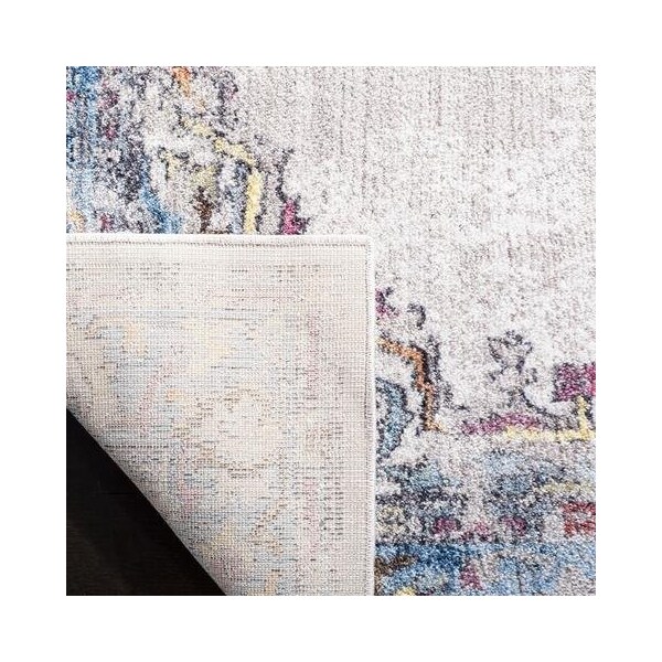 Safavieh 2 ft. 3 in. x 10 ft. Bristol Rectangle Power-Loomed Rug Light Gray & Blue - BTL343A-210