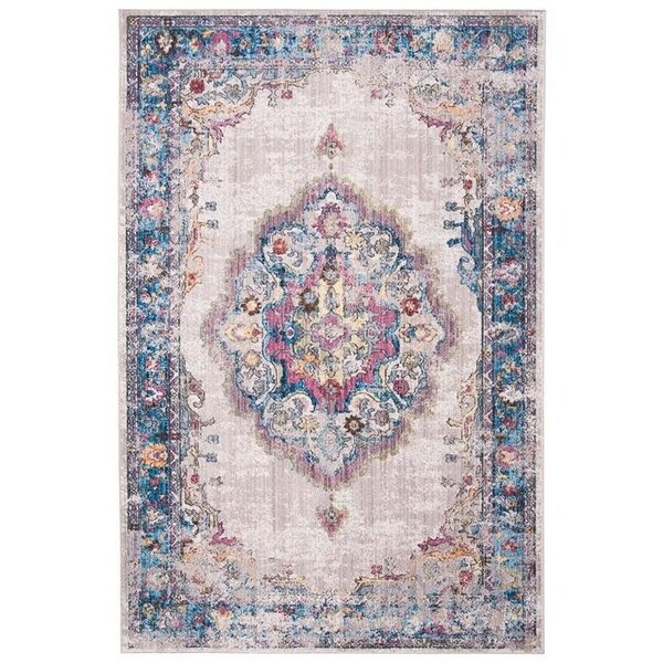 Safavieh 2 ft. 3 in. x 10 ft. Bristol Rectangle Power-Loomed Rug Light Gray & Blue - BTL343A-210
