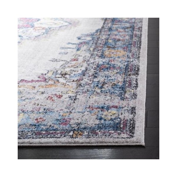 Safavieh 2 ft. 3 in. x 10 ft. Bristol Rectangle Power-Loomed Rug Light Gray & Blue - BTL343A-210