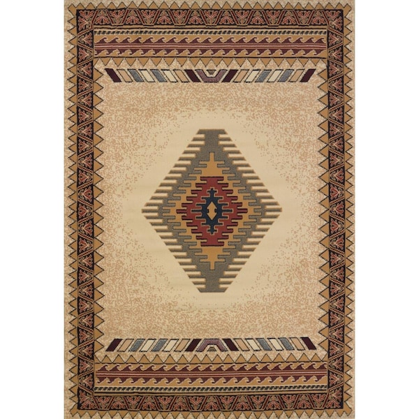 Rlm Distribution 1 ft. 10 in. x 3 ft. Manhattan Tucson Accent Rug, Burgundy - HO2625764