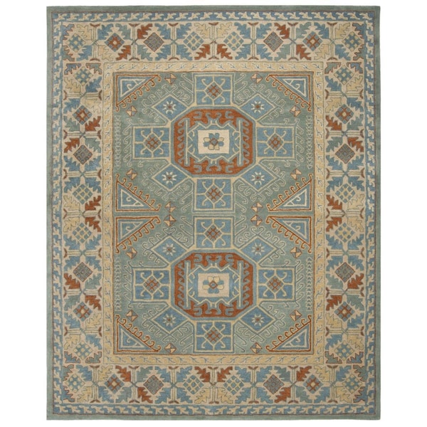 Safavieh Heritage Hand Tufted Runner RugBlue & Beige 2 ft.-3 in. x 8 ft. - HG743M-28