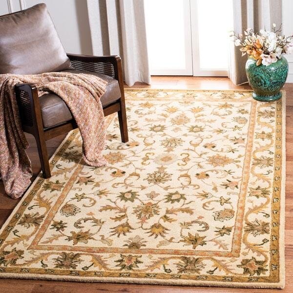 Safavieh 3 x 5 ft. Accent Traditional Antiquity- Gold Hand Tufted Rug - AT52D-3
