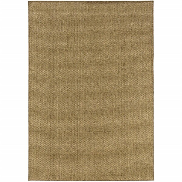 Palacedesigns 3 x 5 ft. Solid Tan Indoor & Outdoor Area Rug - PA2627795