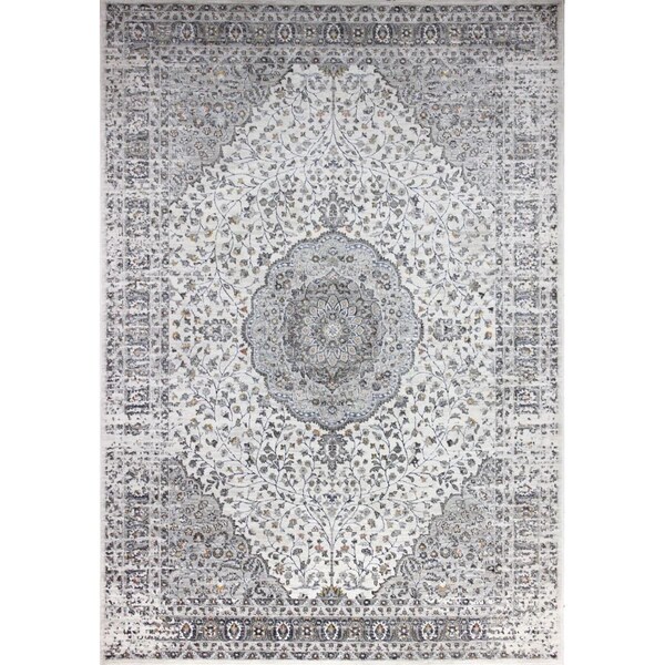 Bashian 3 ft. 6 in. x 5 ft. 6 in. Sevilla Collection Polypropylene & Polyester Power Loom Area Rug Ivory - S234-IV-4X6-SV2001
