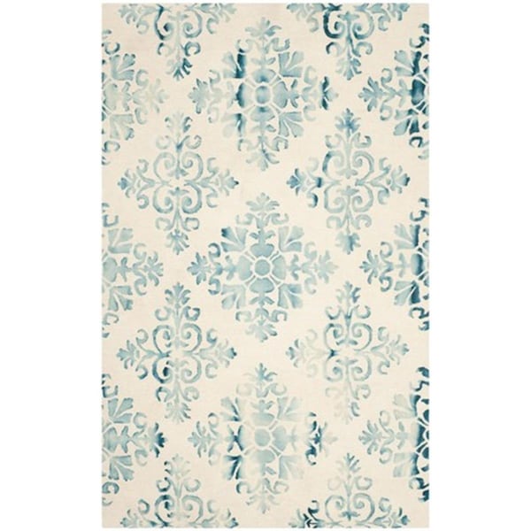 Safavieh Dip Dye Hand Tufted Rectangle Rug, Ivory - Light Blue, 3 x 5 ft. - DDY720Q-3
