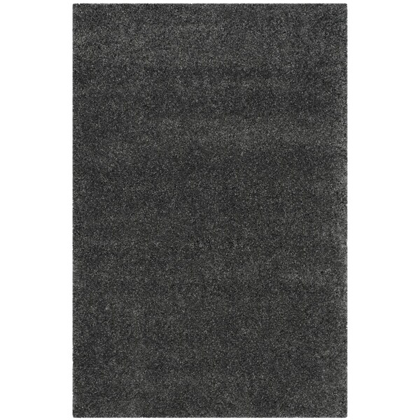 Safavieh Santa Monica Shag Power Loomed Runner Area Rug, Dark Grey - 2 Ft.-3 In. X 7 Ft. - SGN725-8484-27