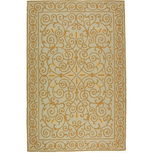 Safavieh 7 ft. - 9 in. x 9 ft. - 9 in. Large Rectangle- Transitional Chelsea Light Blue Hand Hooked Rug - HK11L-8