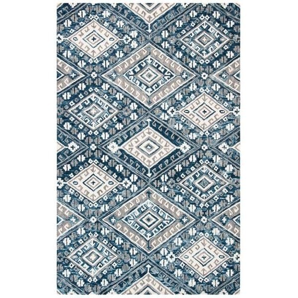 Safavieh Aspen Hand Tufted Square Area RugGrey & Ivory 7 x 7 ft. - APN825F-7SQ