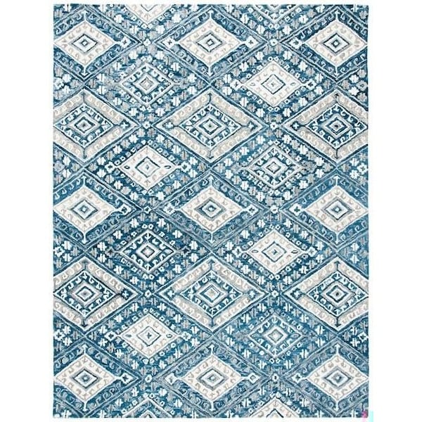 Safavieh Aspen Hand Tufted Square Area RugGrey & Ivory 7 x 7 ft. - APN825F-7SQ