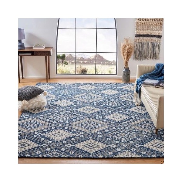 Safavieh Aspen Hand Tufted Square Area RugGrey & Ivory 7 x 7 ft. - APN825F-7SQ