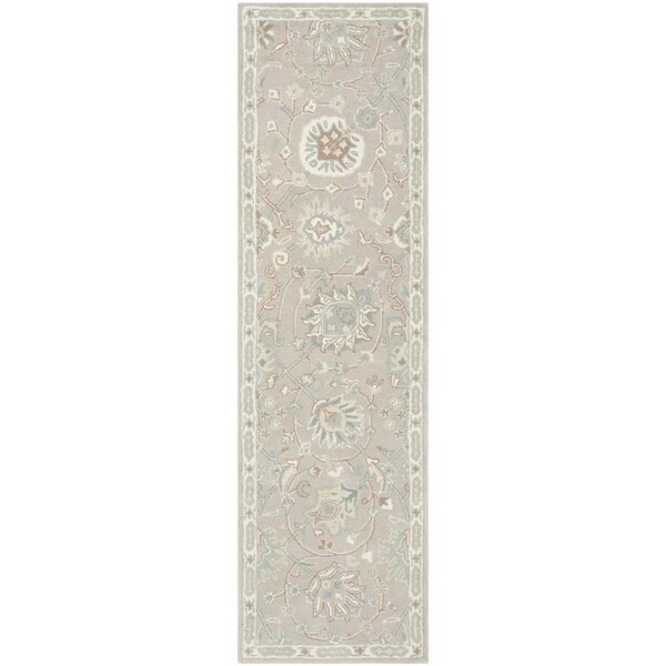 Safavieh Heritage Hand Tufted Runner Rug, Silver and Ivory - 2 ft.-3 in. x 8 ft. - HG824B-28