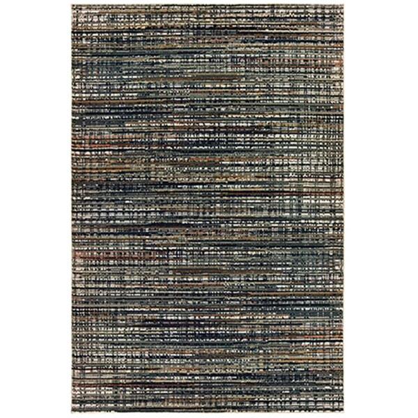 Oriental Weavers 6 ft. 7 in. x 9 ft. 6 in. Bowen Rectangular Area Rug Black - B1332H200290ST