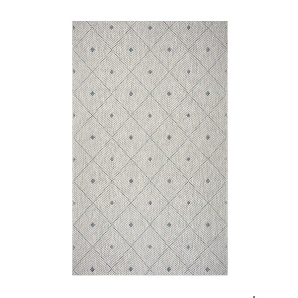 Homeroots 2 x 3 ft. Blue Diamonds Indoor & Outdoor Scatter Area Rug - 396238