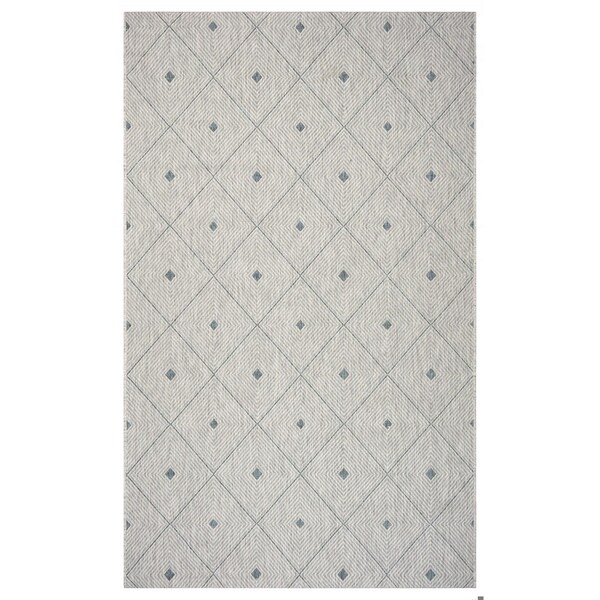 Homeroots 2 x 3 ft. Blue Diamonds Indoor & Outdoor Scatter Area Rug - 396238