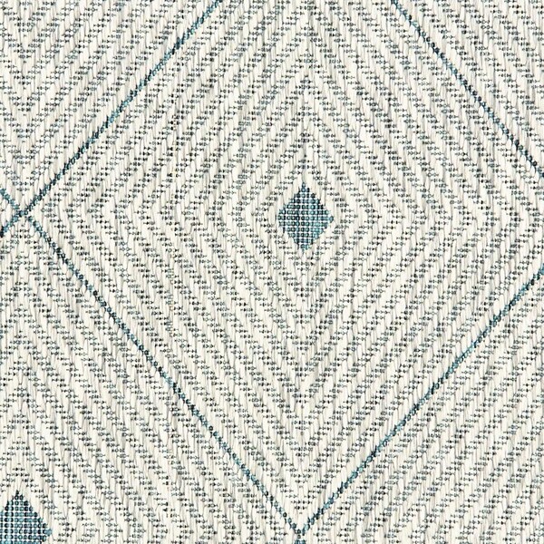 Homeroots 2 x 3 ft. Blue Diamonds Indoor & Outdoor Scatter Area Rug - 396238