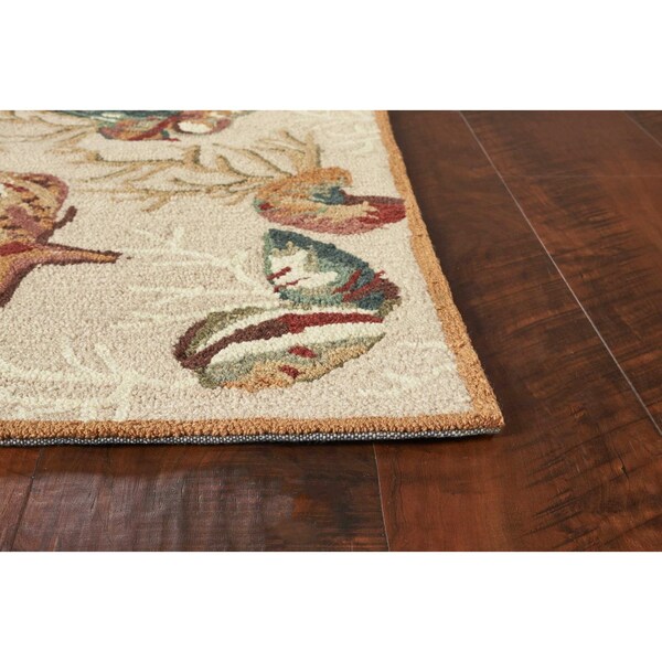 Homeroots 27 x 45 in. Polyester Beige Area Rug - 353394