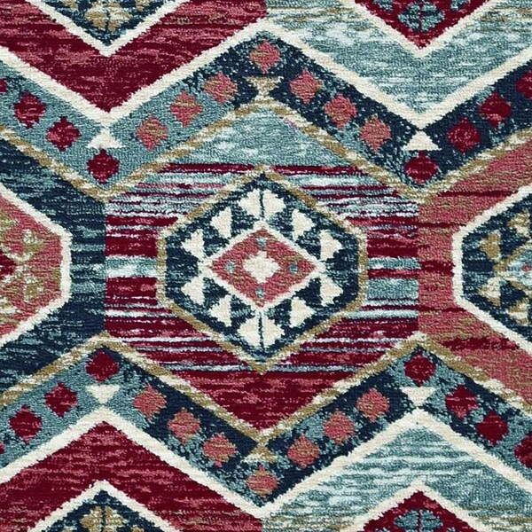 Homeroots 2 ft. x 7 ft. 7 in. Runner Polypropylene Red Area Rug - 353436