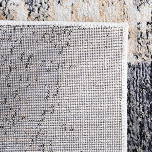 Safavieh 8 x 10 ft. Amelia 700 Contemporary Rectangle Power Loomed Rug Gray & Gold - ALA777H-8