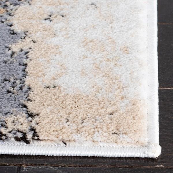 Safavieh 8 x 10 ft. Amelia 700 Contemporary Rectangle Power Loomed Rug Gray & Gold - ALA777H-8