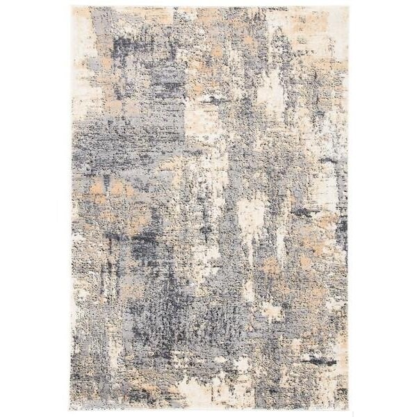 Safavieh 8 x 10 ft. Amelia 700 Contemporary Rectangle Power Loomed Rug Gray & Gold - ALA777H-8