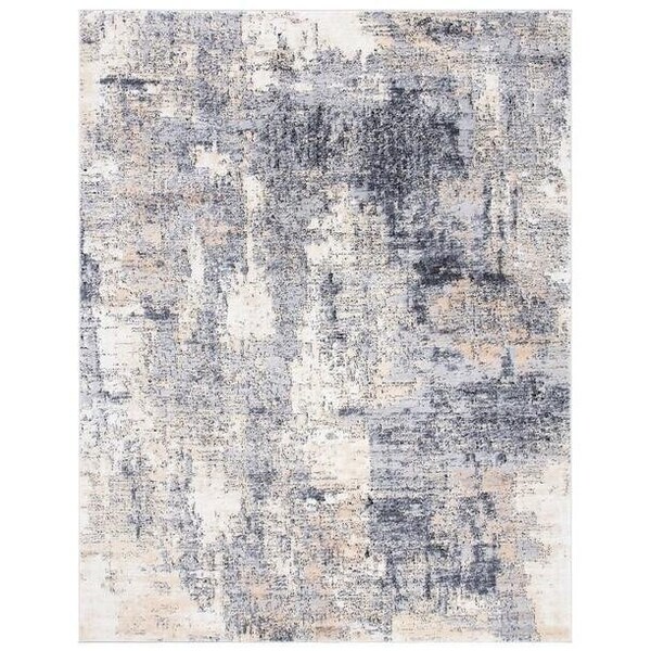 Safavieh 8 x 10 ft. Amelia 700 Contemporary Rectangle Power Loomed Rug Gray & Gold - ALA777H-8