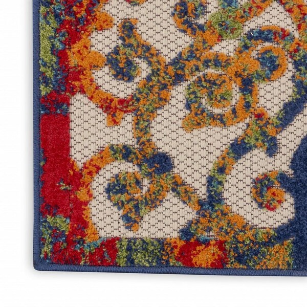 Homeroots 2 x 8 ft. Rainbow Colored Indoor & Outdoor Runner Rug - 385025