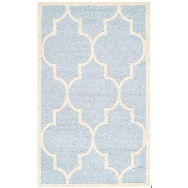 Safavieh Cambridge Hand Tufted Runner Rug, Light Blue and Ivory - 2 ft.-6 in. x 12 ft. - CAM134A-212