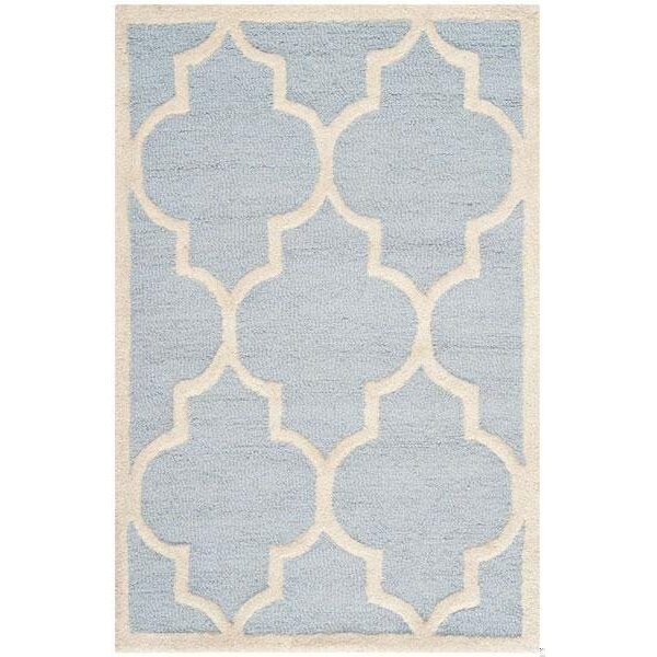 Safavieh Cambridge Hand Tufted Runner Rug, Light Blue and Ivory - 2 ft.-6 in. x 12 ft. - CAM134A-212