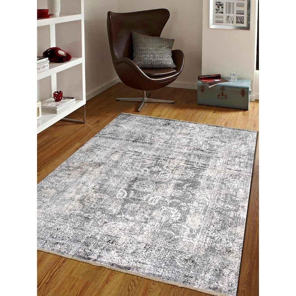 Jensendistributionservices 2 ft. x 3 ft. 10 in. Machine Woven Crossweave Polyester Oriental Rectangle Area Rug, Brown - MI1550164