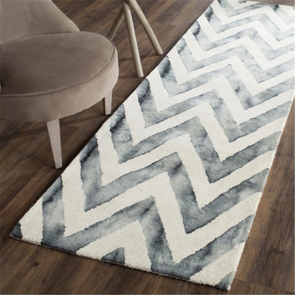 Safavieh Dip Dye Runner Rug, Ivory and Grey - 2 ft. 3 in. x 10 ft. - DDY715J-210
