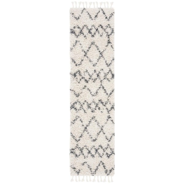Safavieh 2 ft. 6 in. x 10 ft. Pro Lux Shag Runner Area Rug, Cream & Blue - PLX434A-210