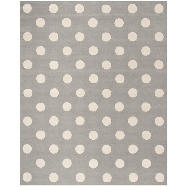 Safavieh Kids Hand Tufted Large Rectangle RugGrey & Ivory 8 x 10 ft. - SFK904C-8