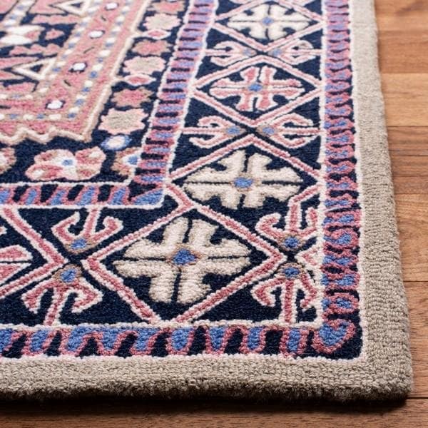 Safavieh 8 x 10 ft. Bellagio Hand Tufted Rectangle RugBlack & Navy - BLG609Z-8