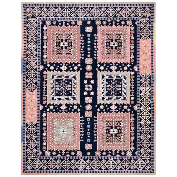 Safavieh 8 x 10 ft. Bellagio Hand Tufted Rectangle RugBlack & Navy - BLG609Z-8