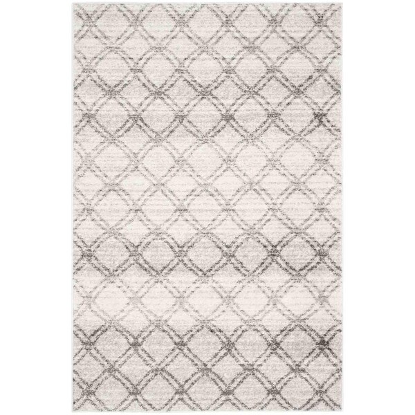Safavieh Adirondack Power Loomed Small Rectangle Rugs, Silver and Charcoal - 4 x 6 ft. - ADR105P-4
