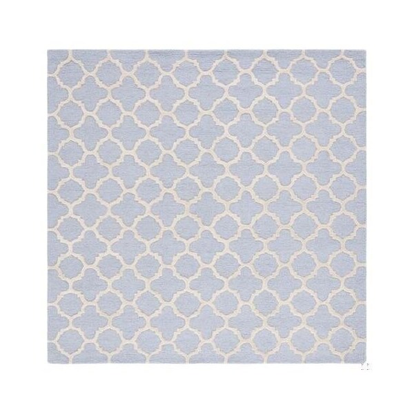 Safavieh Cambridge Hand Tufted Runner Rug- Light Blue - Ivory- 2 ft. 6 in. x 6 ft. - CAM130A-26