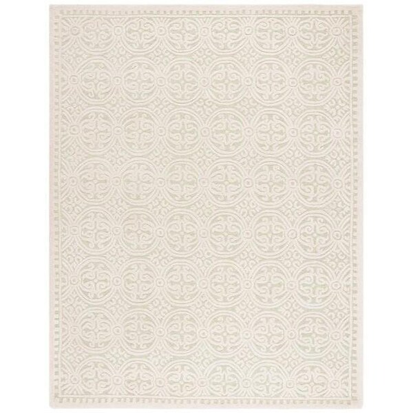 Safavieh Cambridge Hand Tufted Small Rectangle Rug- Light Green - Ivory- 3 x 5 ft. - CAM123B-3