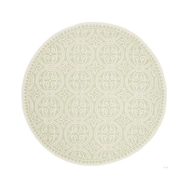 Safavieh Cambridge Hand Tufted Small Rectangle Rug- Light Green - Ivory- 3 x 5 ft. - CAM123B-3