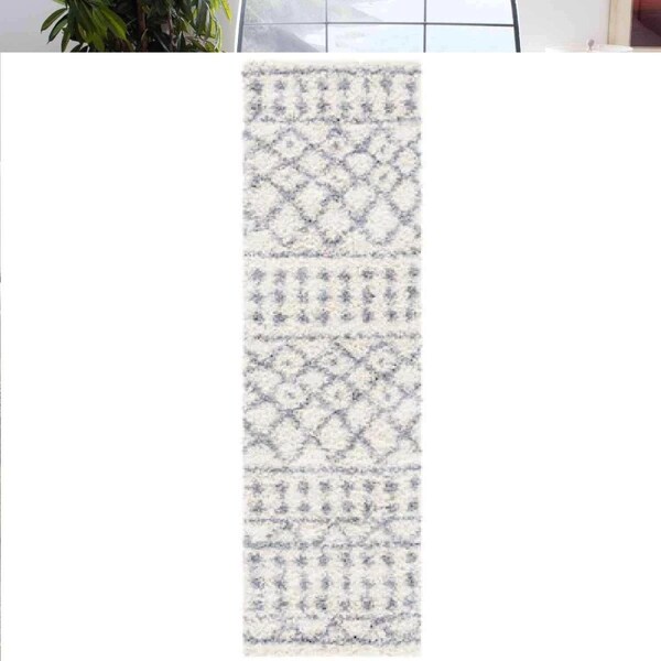 Safavieh Runner Venus Shag RugIvory & Grey 2 ft.-2 in. x 8 ft. - VNS684A-28