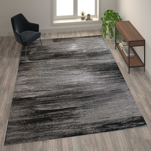 Flash Furniture Gray 6x9 Abstract Area Rug - ACD-RGTRZ863-69-GY-GG